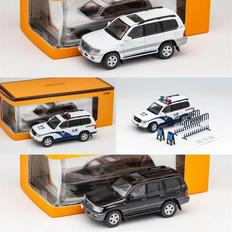 

GCD 1:64 Land Cruiser LC100 White / Black / Police car LHD Diecast Model Car