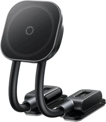 Versatile Dual - Arm Magnetic Phone Holder with Flexible Reversible Design (Black)