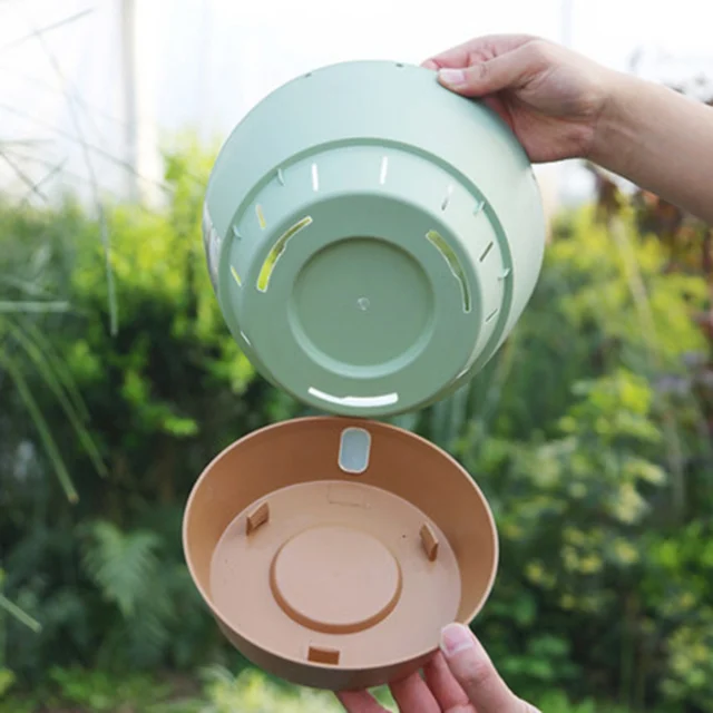 Függő Virágüzem Edény Kosár Virág Állvány Erkély Kerti Dekoráció Horog Típusú Műanyag Edények - Image 4