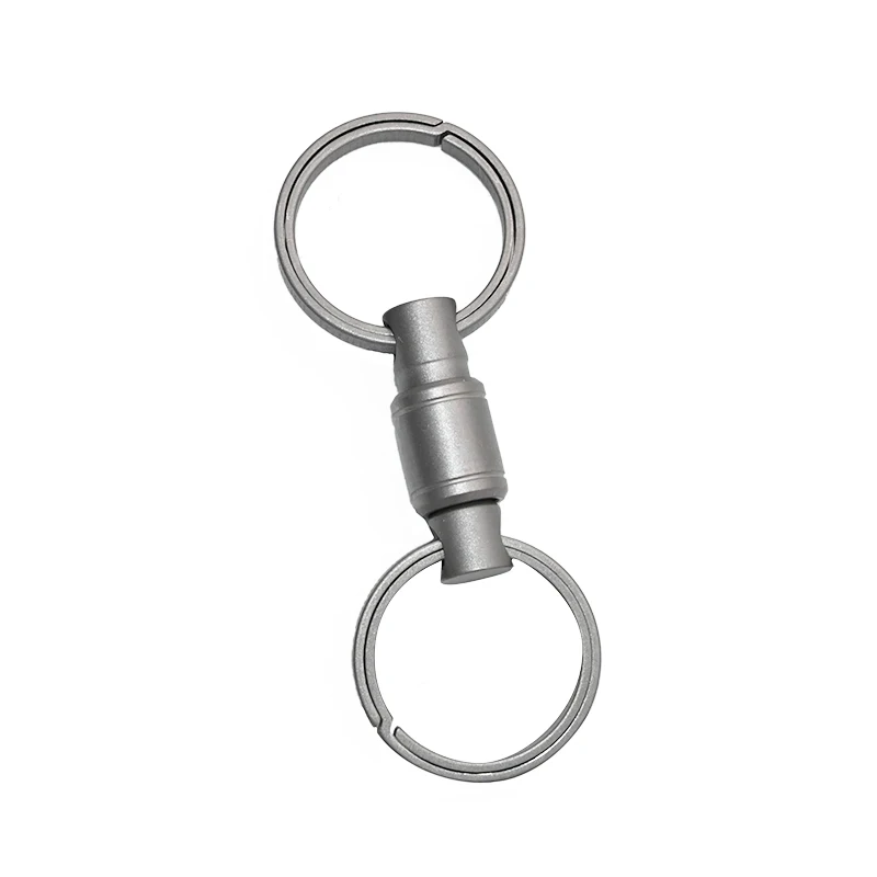 Titanium Quick Release Keychain with Rotary Universal Joint and EDC Quick Hang Buckle - Super Lightweight