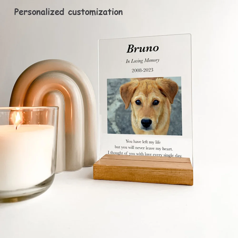 Benutzerdefiniertes Foto-Haustier-Gedenk-Sympathie-Geschenk in liebevoller Erinnerung, Kondolenz-Erinnerungsgeschenk für Hundekatzenliebhaber und Besitzer – Detail 1
