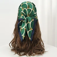Luxury Print Satin Silk Square Scarf for Women Shawl Hijab Neckerchief Female Hair Ribbon Headband Fashion Wrap Bandana 2023 New - Image 2