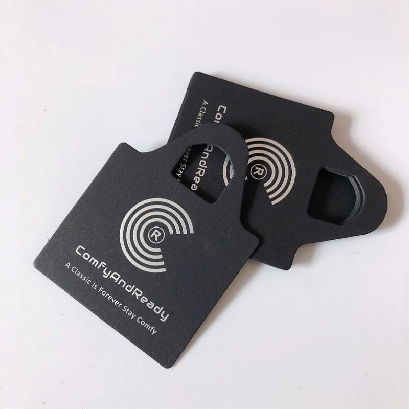 

Customized product、Paper Hang Tags for Clothing Logo Hangtag Black Tags Swing with Custom Logo