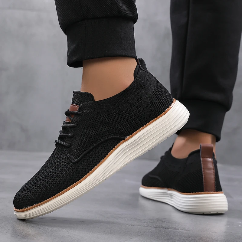 New 2024 Men Mesh Casual Shoes Fashion Lightweight Breathable Soft Soled Shoes Summer Outdoor Sports Fitness Sneakers Big Size