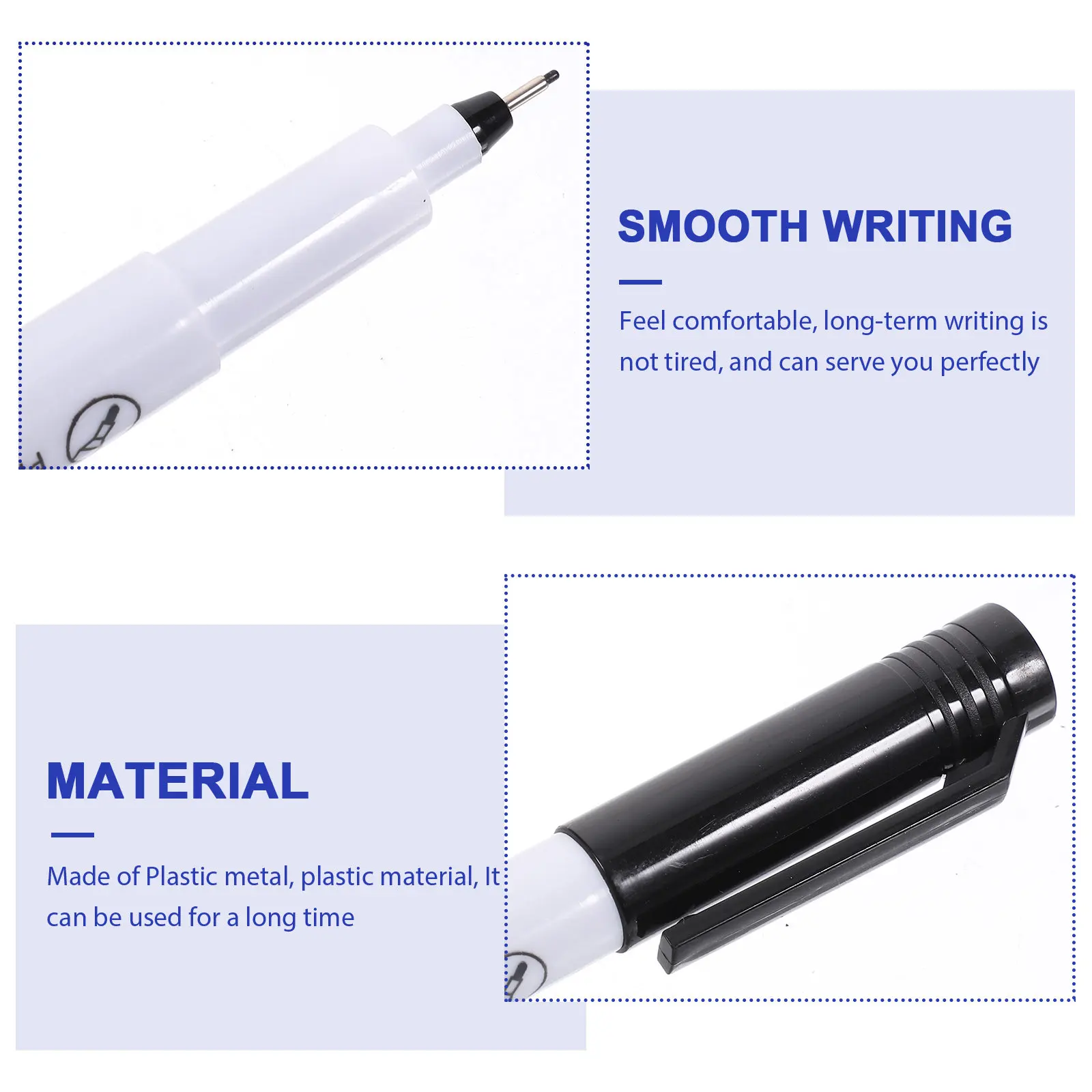 10Pcs 슬림 팁 화이트보드 펜 드라이 지우기 마커 인체공학적 디자인 장기 쓰기 학교 사무실에 적합