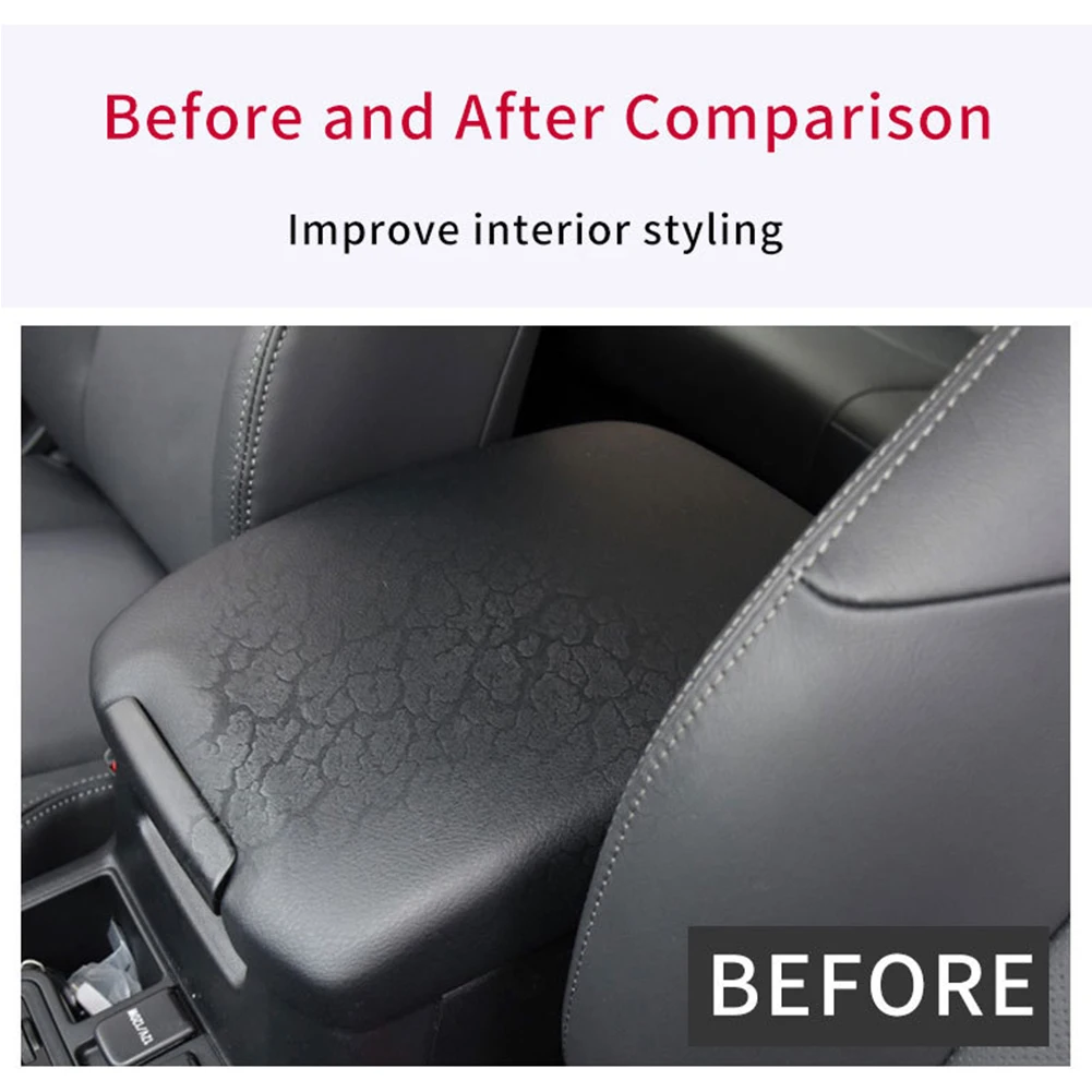 

Чехол для подлокотника Toyota CRUISER PRADO 10-19, кожаный чехол черного цвета для переднего подлокотника, аксессуары для внутреннего подлокотника, 1 шт.