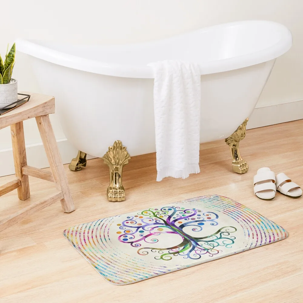 

Watercolor Tree of life Bath Mat DoorEntrance Door Entrance Door Wc Carpet For Bath Mat