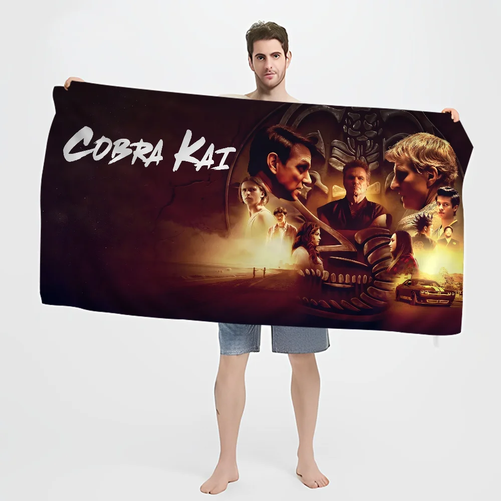 Movie C-Cobra Kai Bath Towel Microfiber Soft Water Absorbing Breathable For Girl Kids Decorative Cartoon Beach Towel 4
