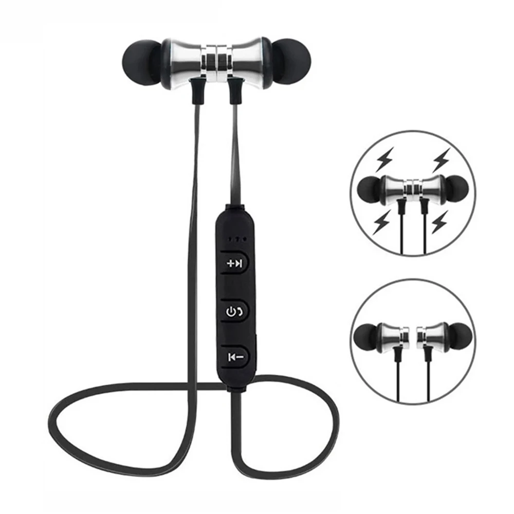 

Handsfree Magnetic Wireless Bluetooth Earphone XT11 Music Earphone Phone Neckband Sport Earbuds Headset With Mic For Smart Phone