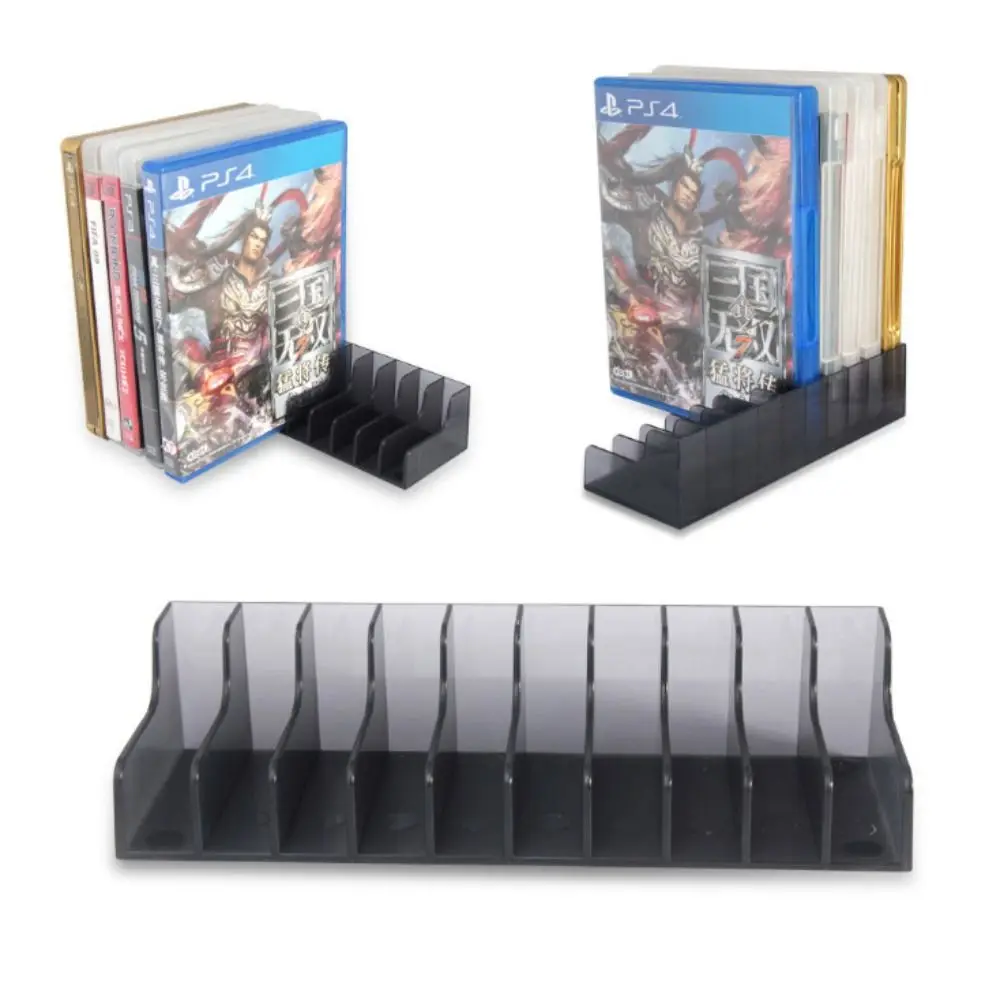 

2pcs Plastic Console Game Card Box Black Hard Shell CD Disks Card Holder Support 20 Pcs Card Universal Game Discs Storage Stand