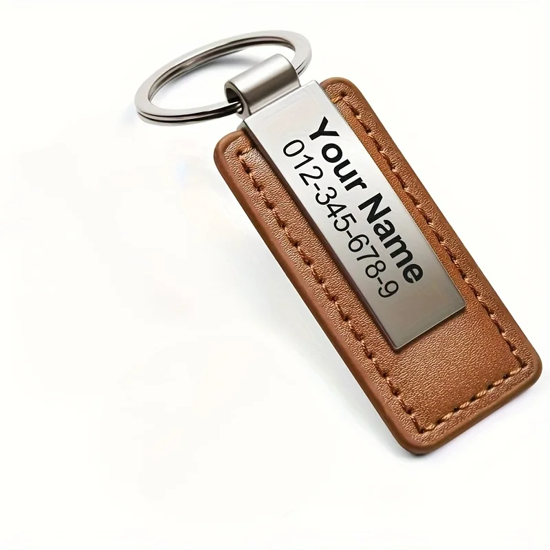 Engravable PU Leather Base for Custom ID Cards and Keychains – Ideal for Business Gifts and Personalization
