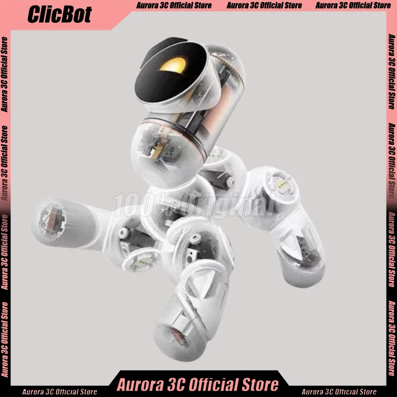 

Clicbot Smart Robot Advanced Suit Intelligent AI Accompany Puzzle Toys Program Modular Desktop Splicing Electronic Pet Present