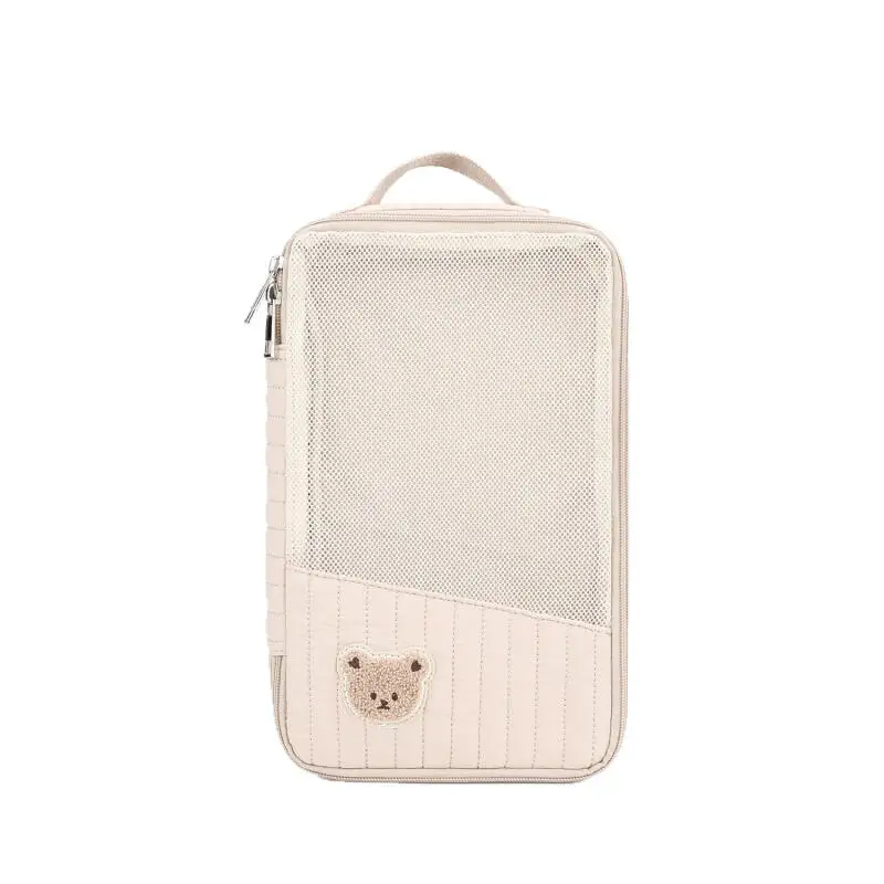 귀여운 곰  기저귀 가방 여행용 휴대용  옷 보관 가방 엄마와  용품 분리 친환경 보관