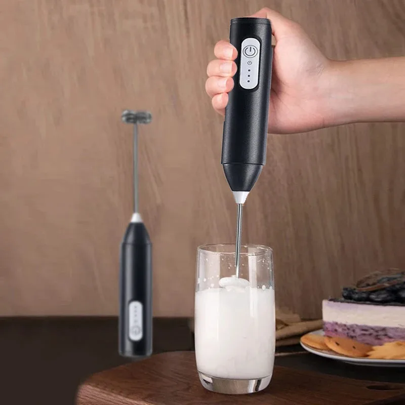 Wireless Milk Frother Electric Type-C Handheld Blender Stainless Steel Mini Coffee Maker Whisk Mixer For Coffee Cappuccino Cream 3