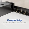 bothroom shower door 56-60" W X 76" H  Shower Door  10mm clear tempered glass bathroom door, dumb black stainless steel shower s 6