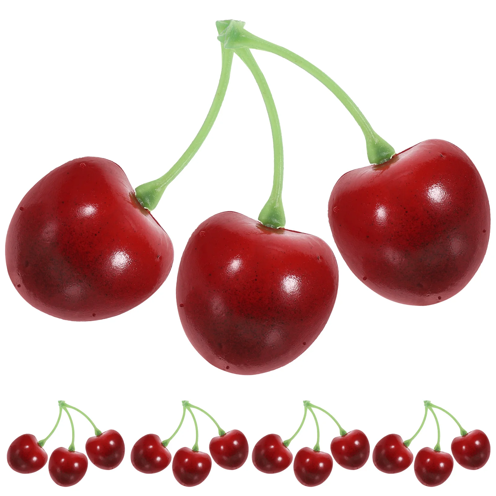 20 Pcs Simulated Small Fruit Model Set Fake Cherry Simulation Models Decorate Desktop Decorative Plastic Photo Prop Child artificial fruits and vegetables