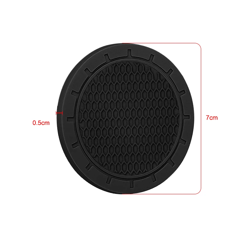 1/2pcs/set Black Car Auto Cup Holder Anti Slip Insert Coasters Pads Interior Accessories Universal Fits Perfectly For Most Cups cup holder coasters cup holder insert