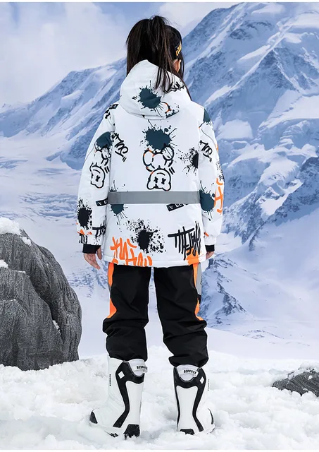 Conjunto de ropa para niños y niñas, traje de esquí de snowboard,  impermeable, chaqueta deportiva al aire libre, pantalones, ropa de dibujos  animados, traje de nieve para adolescentes - AliExpress