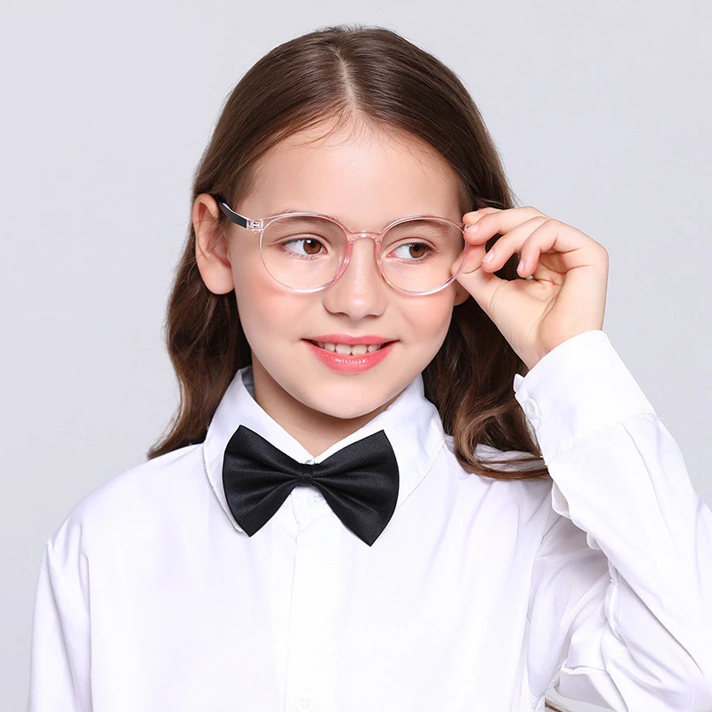 Anti Blue Ray Glasses Kids Child Girl Round Glasses Frame Tr90 Computer