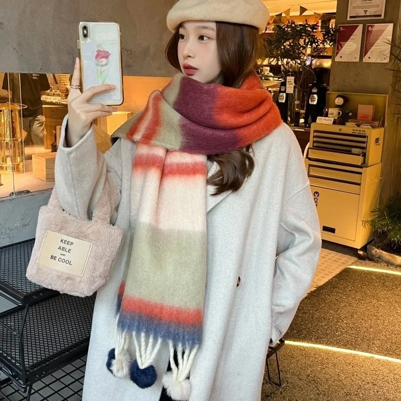 Fur Ball scarf [beige orange]]