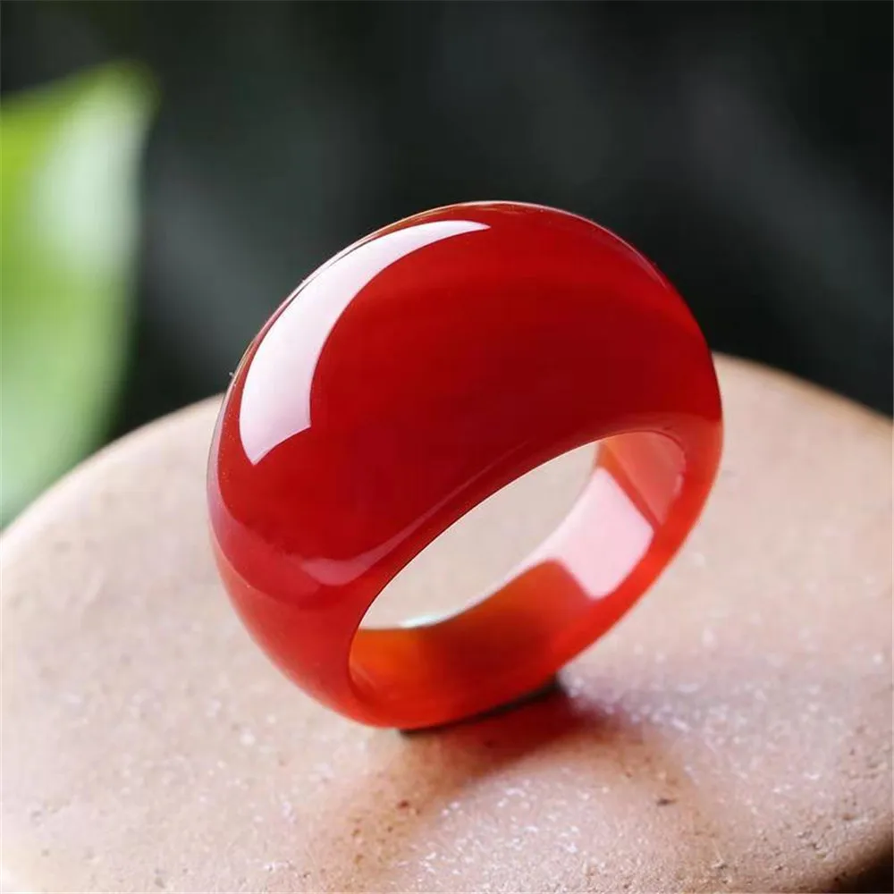 

Real green jade ring crystal chalcedony ring tail agate rings men women jewelry lucky stone jade finger ring brand gemstone ruby