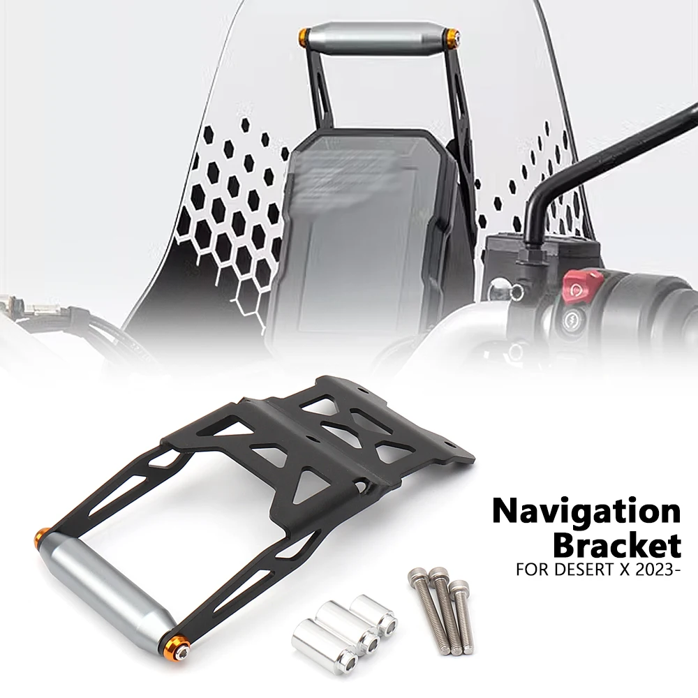 

New Motorcycle Accessories Black GPS Navigation Bracket Mobile Phone USB Charging For DUCATI DESERT X DesertX Desert X 2023