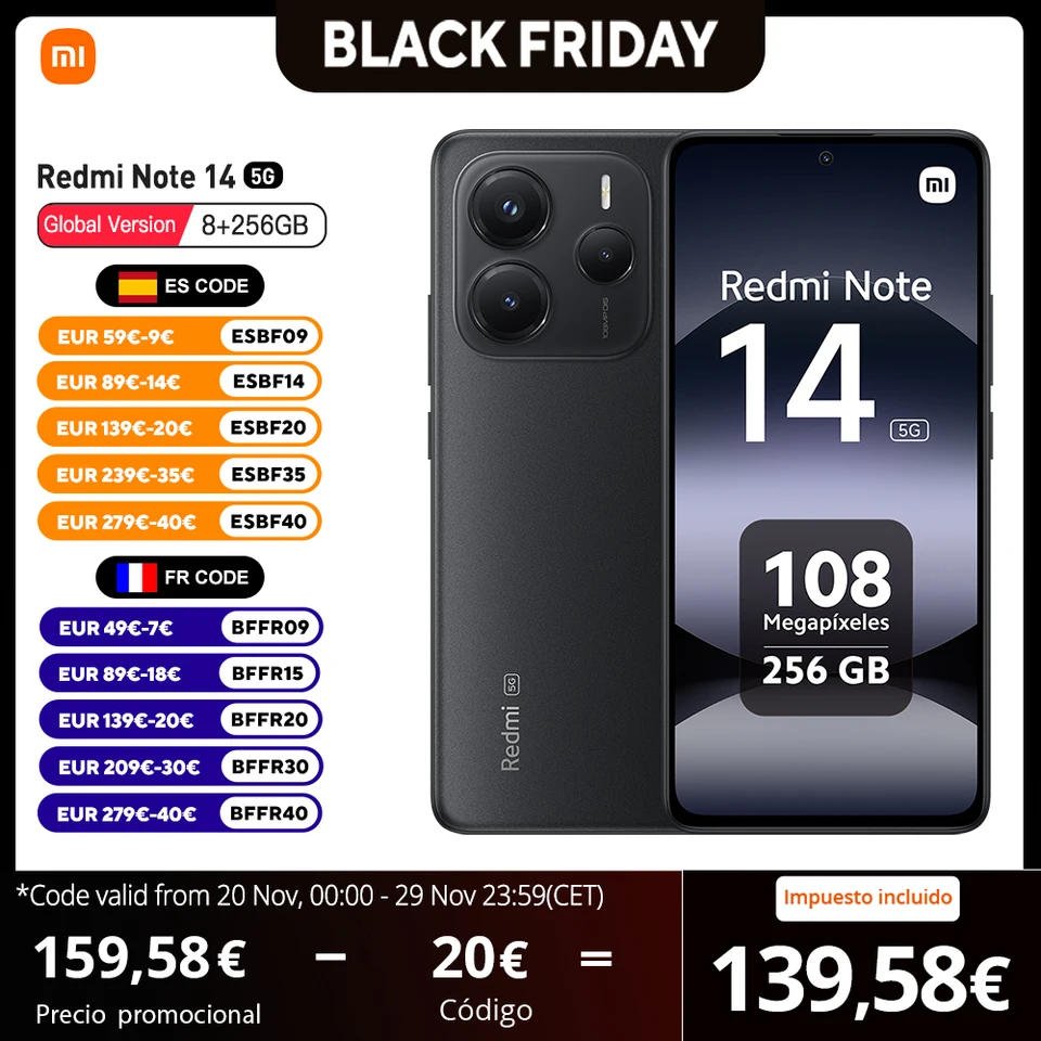 Xiaomi Redmi Note 14 5G European Version 8+256GB Dimensity 7025