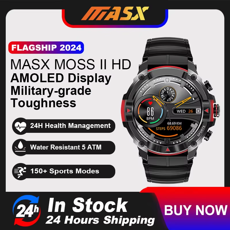 MASX MOSS â¡ smart watch 1.43'' AMOLED Display 420mAH bluetooth call Military-grade Toughness Waterproof Sport watch men