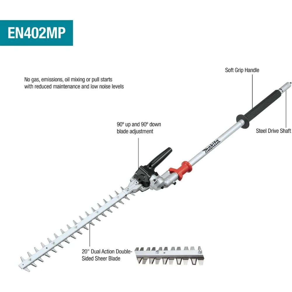 Brushless Couple Shaft Power Head Kit w/String Trimmer, Pole Saw & Articulating Hedge Trimmer Attachments (4.0Ah) 4