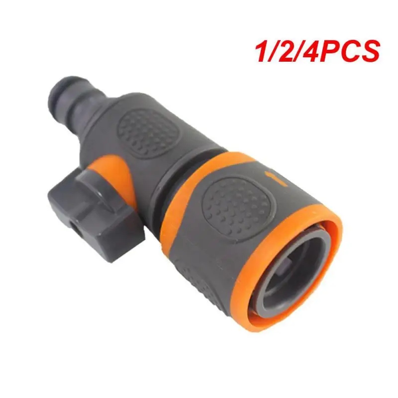 

1/2/4PCS Single Nipple Rubber-coated Quick-connect Through Valve Connector With Switch Quick-connect Pipe Hose Water Gun