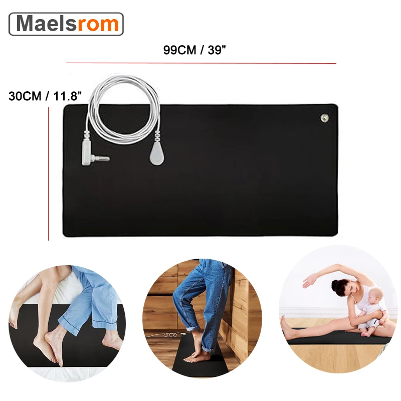 

Universal Grounding Mat for Computer, Foot and Bed Relieves Pain and Inflammation with Negative Ions (39'' x 11.8''/99CM x30CM)