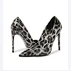 New Leopard Print Pointed High Heels Pumps12CM High Heels Large Size Style Sexy Luxury Fashion Party OL Shoesc Sizes 35-46 2