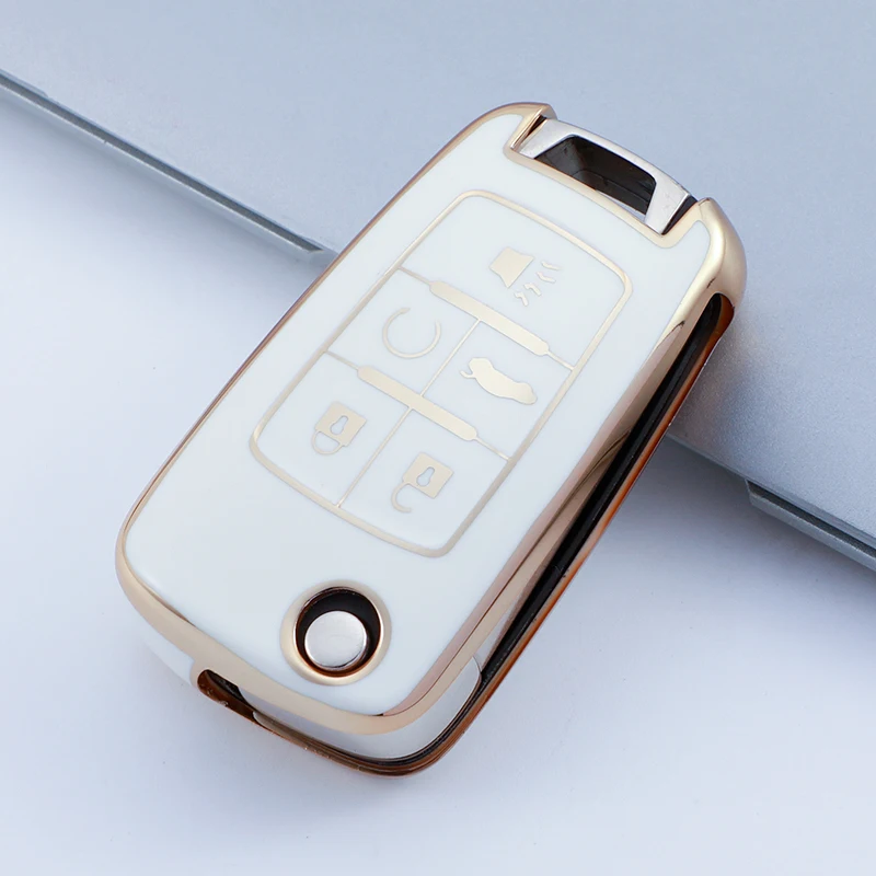 Premium Car Flip Key Fob Case with Keychain Protector