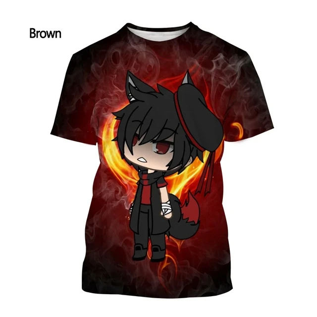 Camiseta Gacha life, personagens da vida Gacha, jogo Gacha