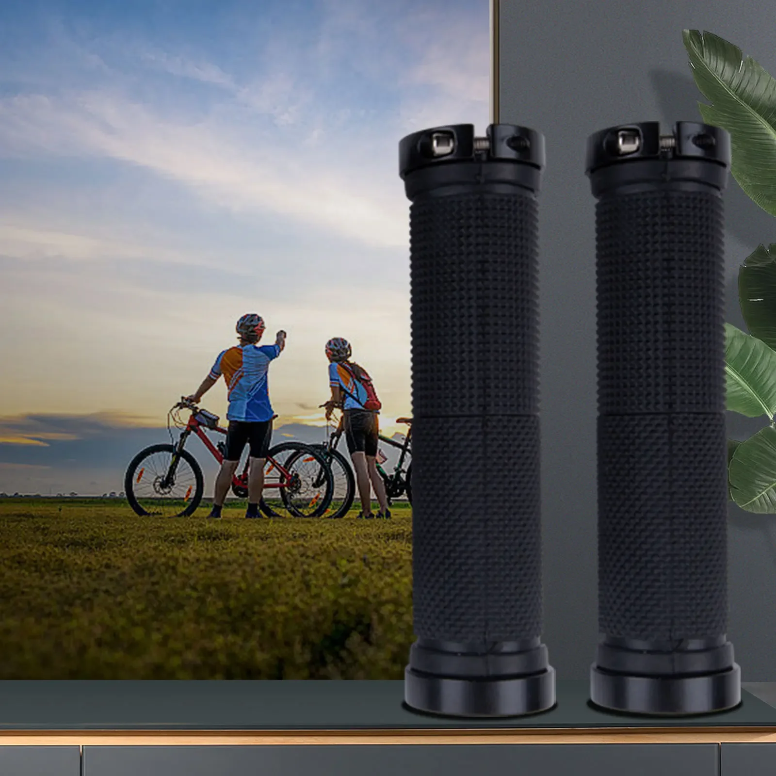 Lockout Grips Bicycle Grip Black/red/yellow Non-slip Handle Set Plastic 1 Pair 13*3.3*6.6cm bicycle handlebar grips bike handlebar grips bike handle grips