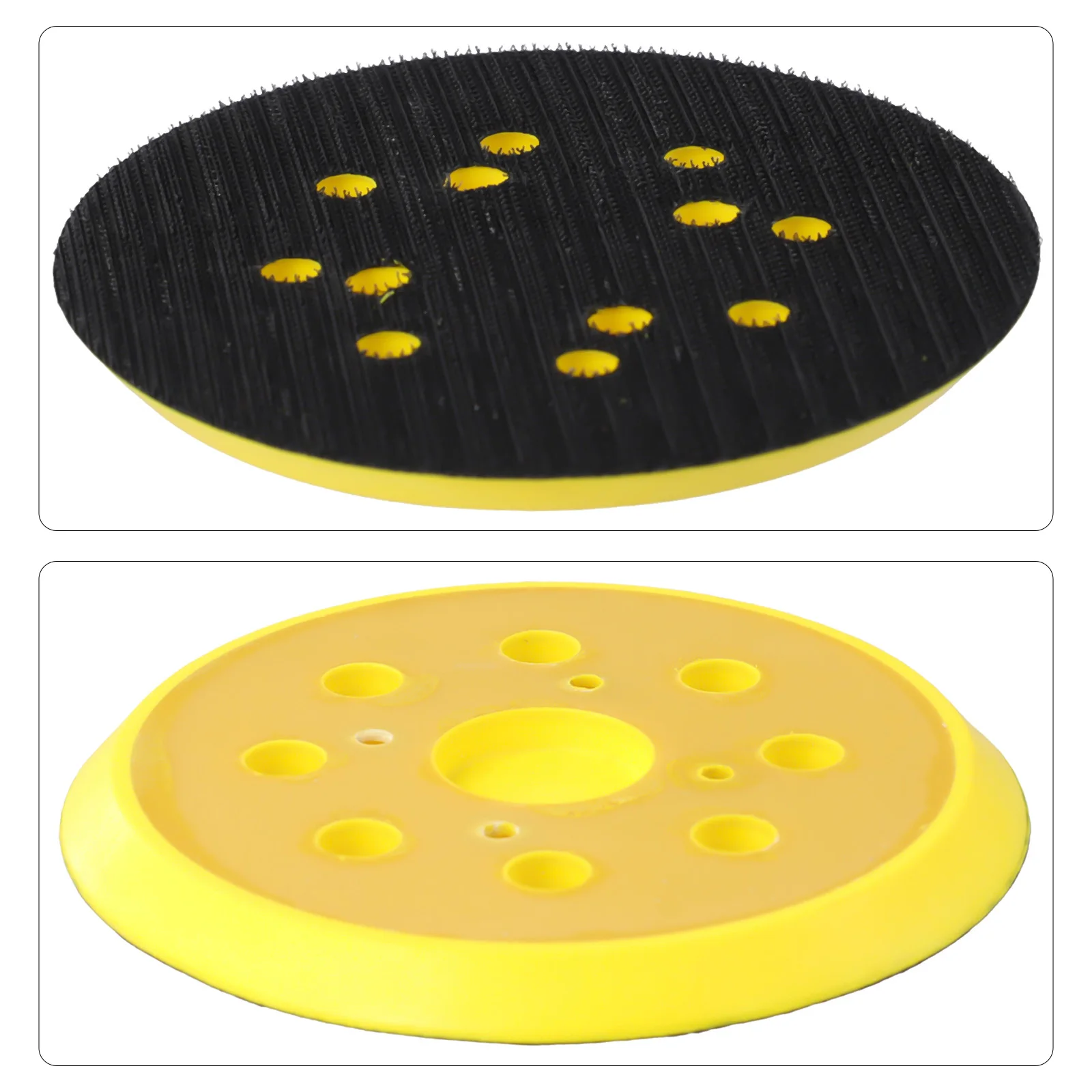 

125mm Grinding Pad Yellow&black 5inch Accessories Flocking For Air Grinders Orbital Sander Sanding High quality