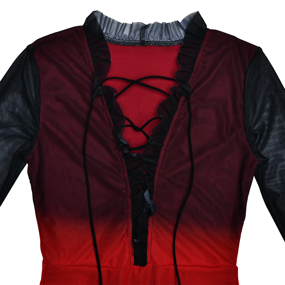 Elegant Long Sleeved Lace Up Elastic Tight Tie Dye Gradient Women Evening Dress Bodycon Sexy Female Dress Party Vestido