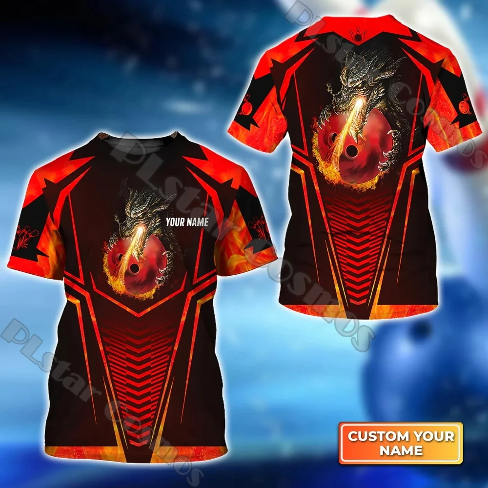 Sommer Neueste Mens t shirt Personalisierte Name Bowling Team 3D Volle Gedruckt Unisex Casual T-shirt Geschenk Für Bowling Liebhaber DW206 – Detail 20