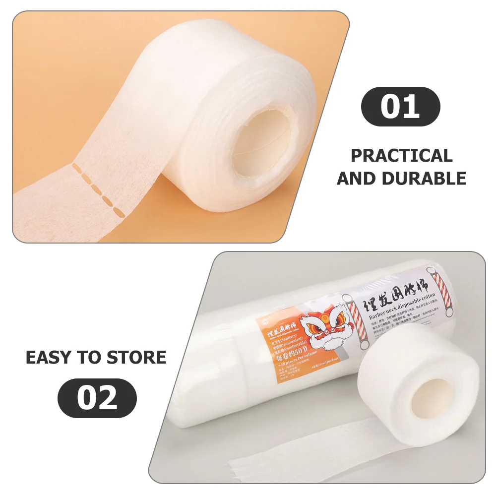 5 Rolls Cotton Haircut Scarf Collar Neck Strip Strips Barber Wrap for Molding Accessories Salon Band Perm Dyeing