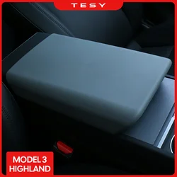 for Tesla Model 3 Highland 2024 TPE Soft Case Car Center Console Arm Rest Lid Auto Central Armrest Box Pad Cover Accessories