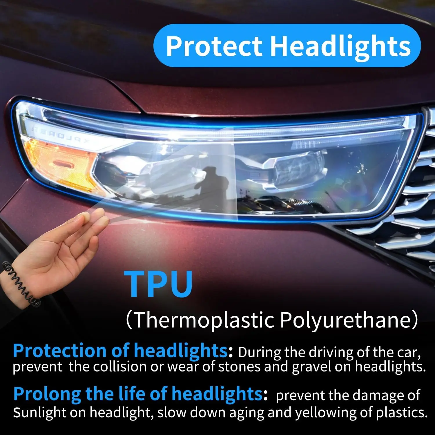 FORD ESCAPE 2013-2016 �ڵ��� �ܺ� ������Ʈ ��ũ��ġ ���� PPF ������ ��ȣ �ʸ� ���� �ʸ�, �ڵ��� ��ƼĿ �׼�����