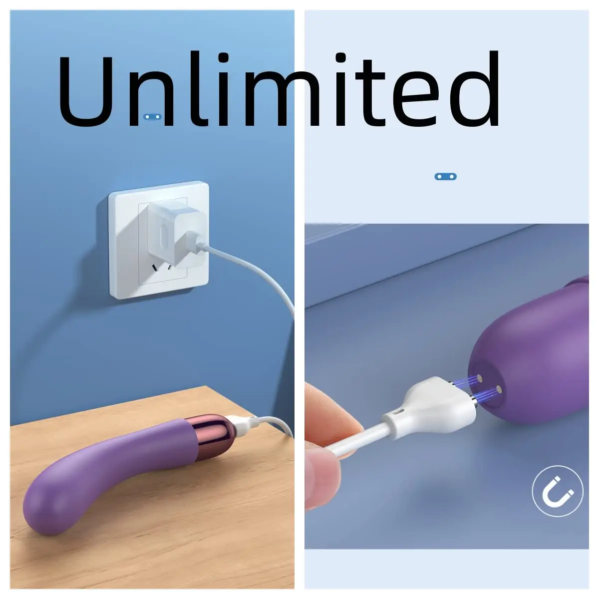 Magnetic USB DC Charger Cable Replacement Charging Cord For Rechargeable Toys Massagers Electric Toothbrush (6MM/0.24in)