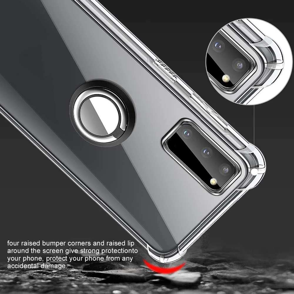 Ring Holder Case for Xiaomi 13T Reinforced Corner Soft TPU Clear Shockproof Cover For Xiaomi 13T Pro