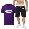Winning Boxing 2024 Men Summer Fashion Printing Breathable Casual T-shirt+Short Pants New Eight-Color Short-Sleeved Set 6