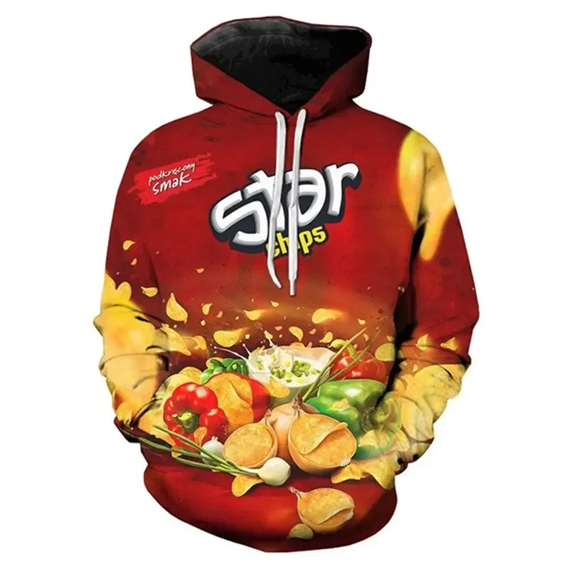 thumbnail image 1 of Sudadera con capucha para hombre con estampado 3D de caramelos y frijoles, nueva moda urbana divertida, jersey de otoño e invierno, ropa para hombre de gran tamaño, 1 of 5