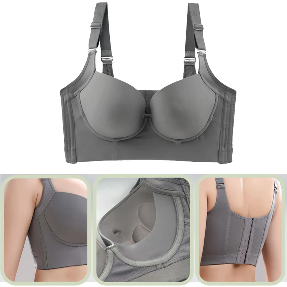 Plus Size Push Up Bras Women Deep Cup Wireless Bra Hide Back Fat Underwear  Shaper Incorporated Full Back Coverage Lingerie - Bras - AliExpress