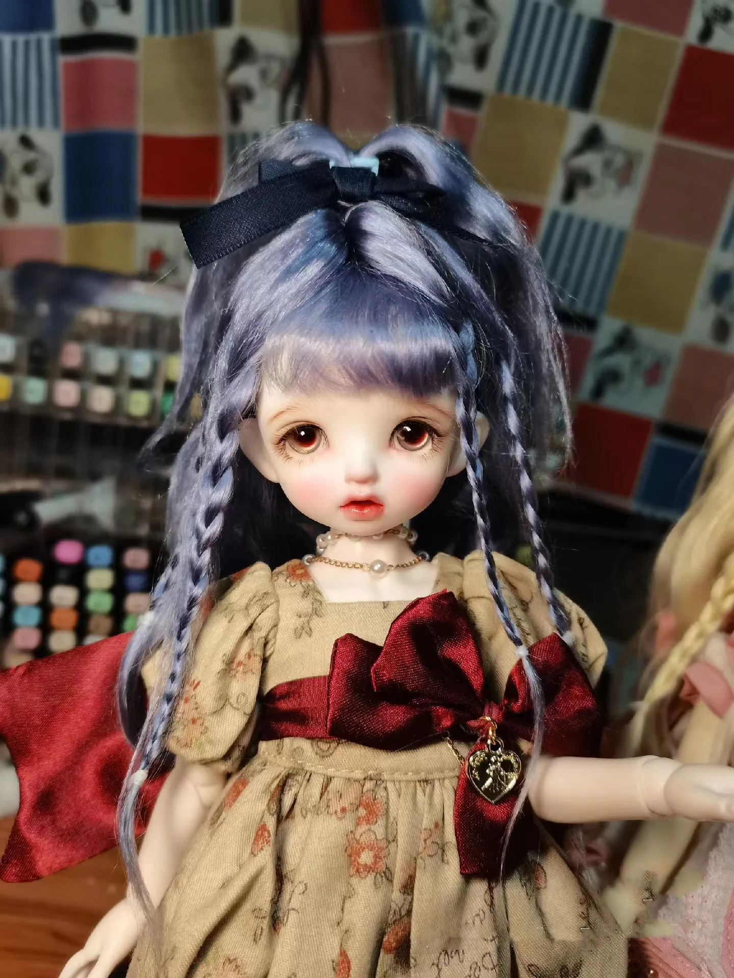 

1/6 BJD Doll Hair, Gold Color Mohair Fake Wig Free Shipping