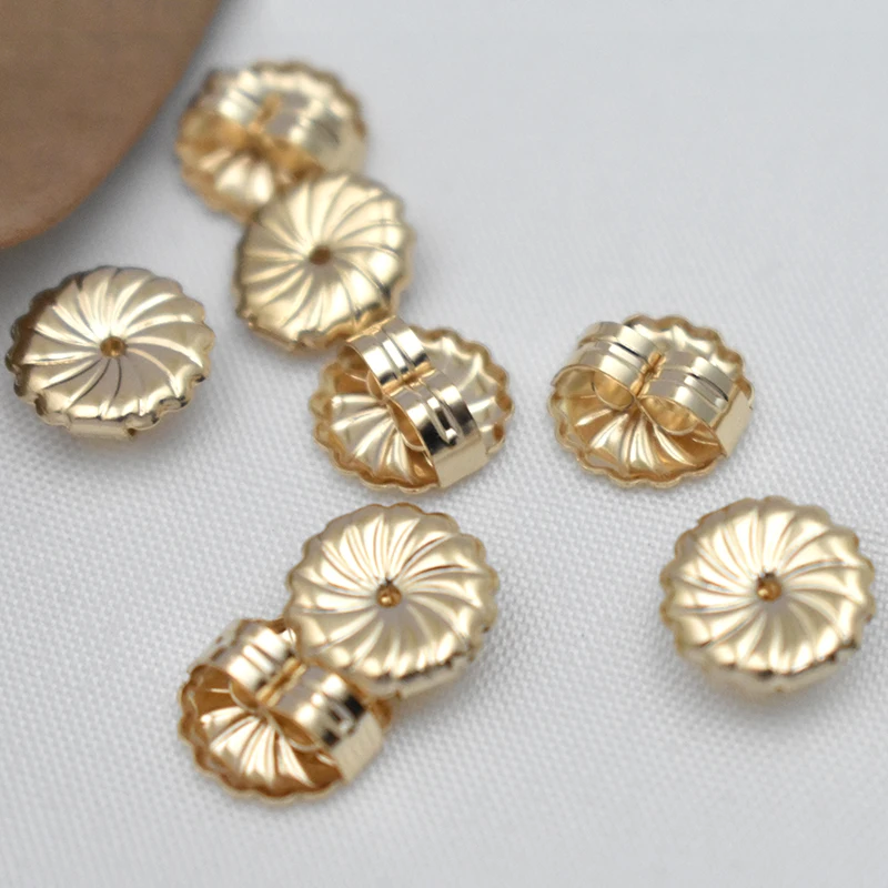 14K Gold Filled Premium Earring Back Swirl Design Earring Back  DIY Jewelry Making  Findings Handmde Gold Jewelry Accessories