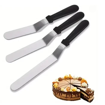Angled Stainless Steel Icing Spatula 1