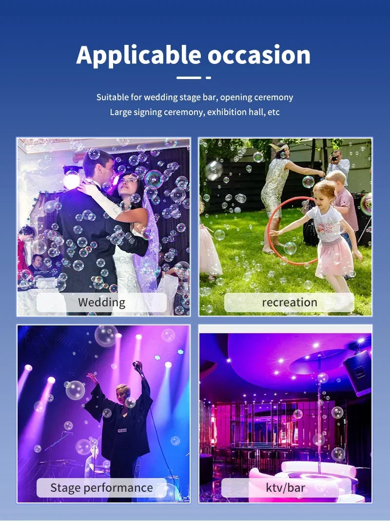 Mini LED 6x4W RGBW Bubble Machine Concert Party Stage Machine  Bubble Machine DM